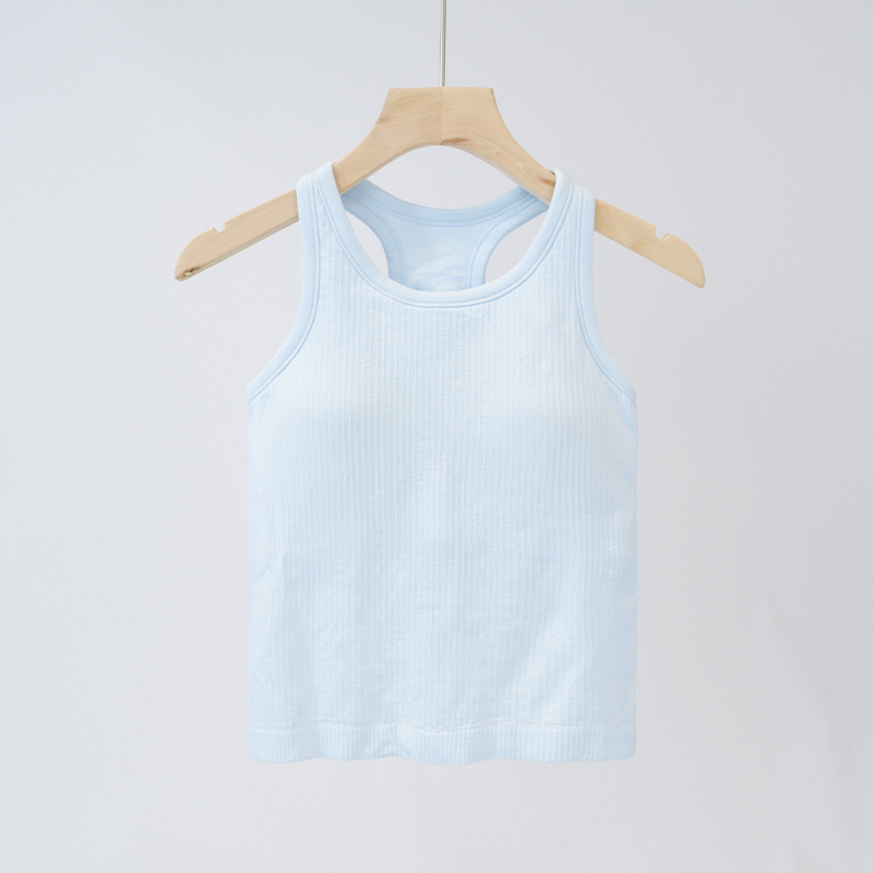 Ženska ljetna joga majica s I-oblikom leđa i jastučićem za prsni koš, visokim strukom, brzo se suši, prozračna