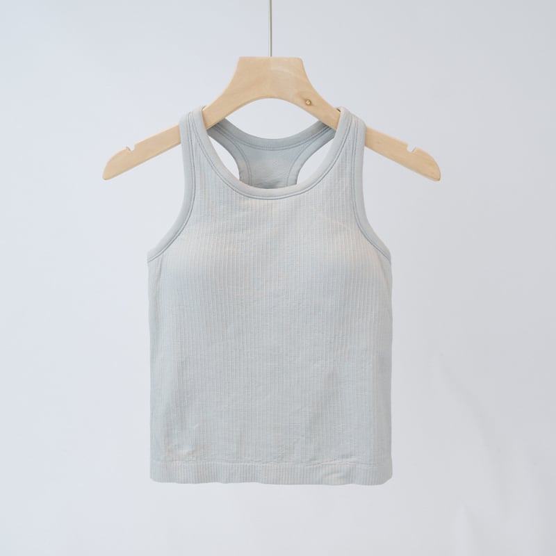 Ženska ljetna joga majica s I-oblikom leđa i jastučićem za prsni koš, visokim strukom, brzo se suši, prozračna