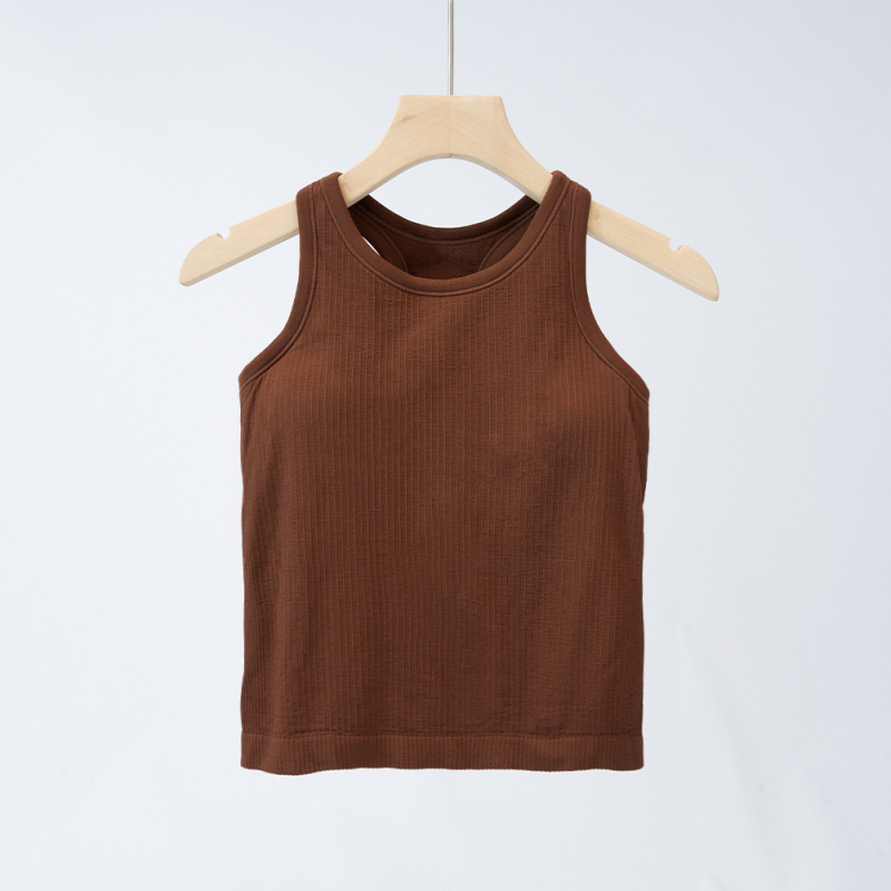 Ženska ljetna joga majica s I-oblikom leđa i jastučićem za prsni koš, visokim strukom, brzo se suši, prozračna