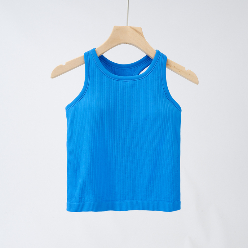 Ženska ljetna joga majica s I-oblikom leđa i jastučićem za prsni koš, visokim strukom, brzo se suši, prozračna