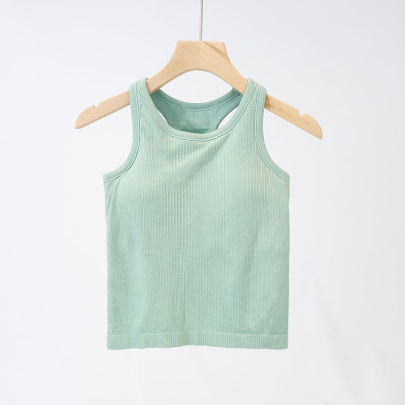 Ženska ljetna joga majica s I-oblikom leđa i jastučićem za prsni koš, visokim strukom, brzo se suši, prozračna