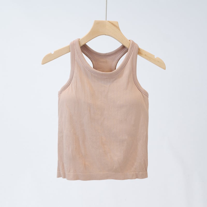 Ženska ljetna joga majica s I-oblikom leđa i jastučićem za prsni koš, visokim strukom, brzo se suši, prozračna