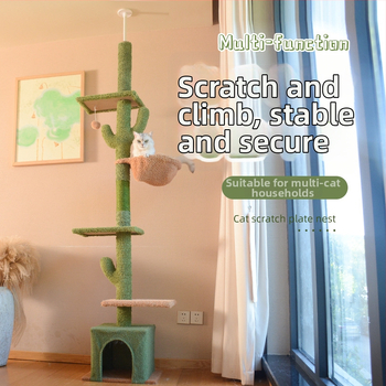 Fából készült macskamászó állvány integrált macskatoronával és odúval – Márka Man Meow, Egyszerű stílus, Importálás nélküli