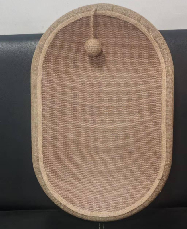 Placă de zgâriere încorporată cu jucărie cuib pentru pisici – din sisal, stil pastoral, pachet 1