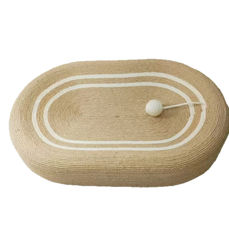 Placă de zgâriere încorporată cu jucărie cuib pentru pisici – din sisal, stil pastoral, pachet 1