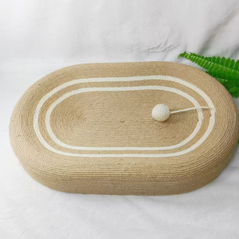 Placă de zgâriere încorporată cu jucărie cuib pentru pisici – din sisal, stil pastoral, pachet 1