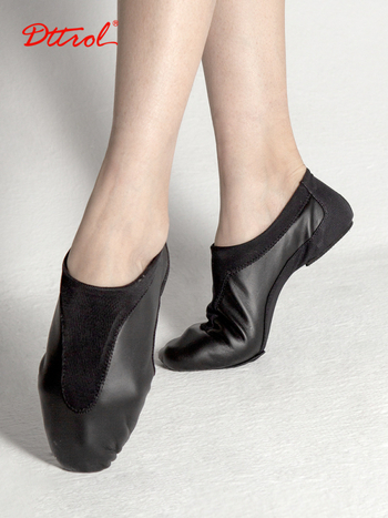 Pantofi de dans din piele naturală, talpă EVA, pentru adulți, unisex, respirabili și ușori.