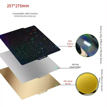 Rugós acél PEI lemez 3D nyomtató melegágyhoz, kompatibilis az A1/P1S/X1C modellekkel