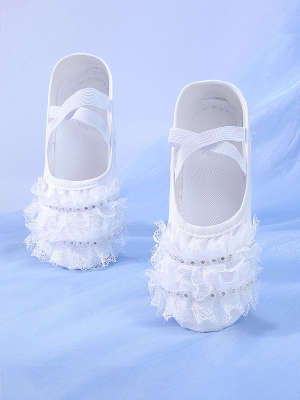 Sui lányoknak szóló balettcipő, vászon felsőrésszel, összetett talppal, könnyű, ütéscsillapító, kopásálló