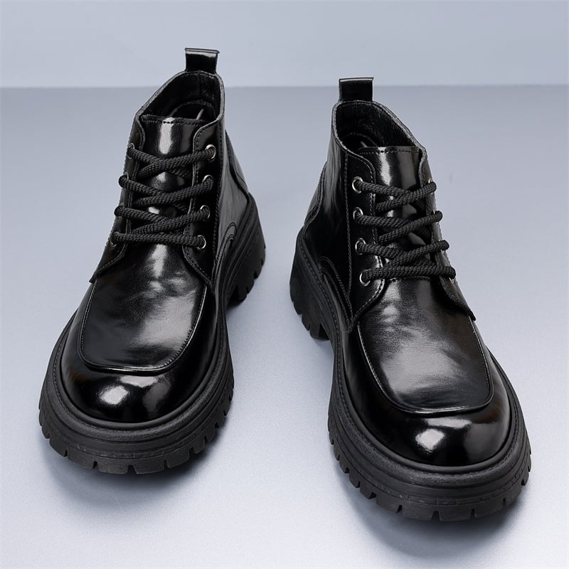 Muške Chelsea čizme srednjeg kroja, tople za zimu, gornji dio od reciklirane kože, gumena potplata, pamučna podstava