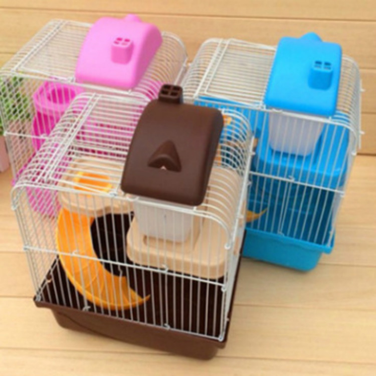 Kavez za hamster u stilu vile, plastični dvokatni kavez s prostorom za spavanje (Materijal: plastika; Podrijetlo: Wuhan; Brend: Pet Calf; Objekt: hamster)