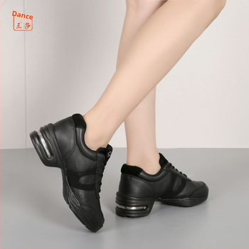 Uniszex modern tánccipő, felső rész nylon + bőr, talp gumi, könnyű, kiegyensúlyozó és ütéscsillapító funkcióval