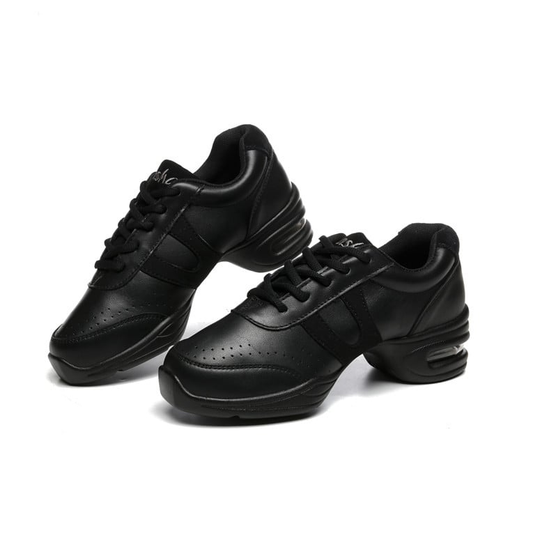 Uniszex modern tánccipő, felső rész nylon + bőr, talp gumi, könnyű, kiegyensúlyozó és ütéscsillapító funkcióval