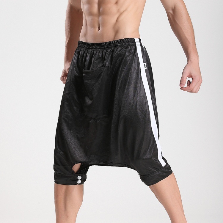 Férfi casual nadrág, laza szabás, középmagas derék, közepes hossz, poliészter rostok keveréke.