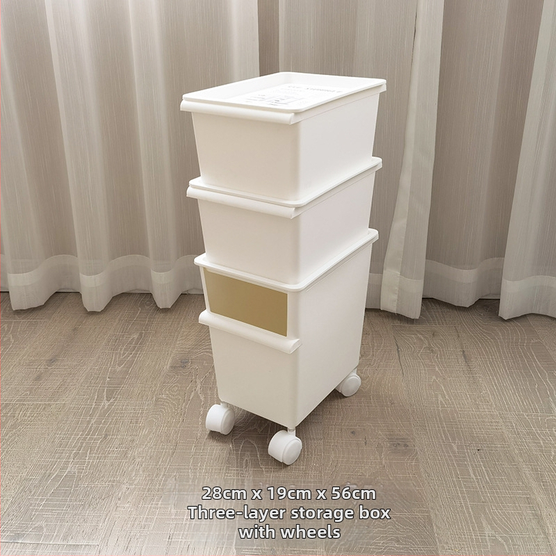 Plastová úložná krabica so kolieskami, dvojúrovňová na hračky, kapacita 40–50 L