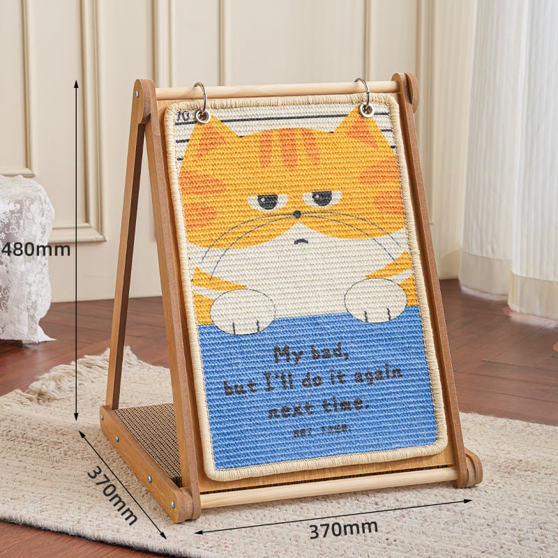 Meow Fairy Placă de zgâriere pentru pisici cu ramă foto drăguță — Multifuncțională, Suprafață înlocuibilă, Material: Density Board, Stil: Cute