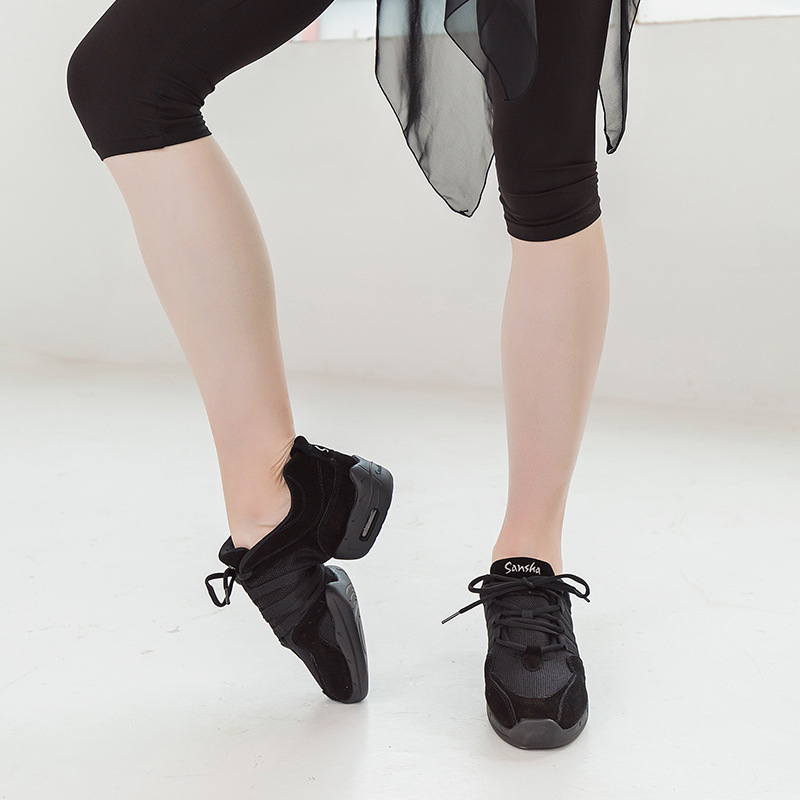 Pantofi de dans Sansha pentru dans modern, cu partea superioară din plasă, pernă de aer, respirabili și ușori