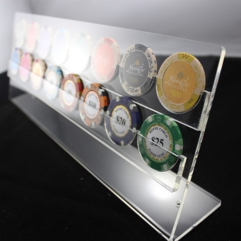 Držač za žetone za prikaz, 16 kom., žetoni promjera 40 mm, igra valuta