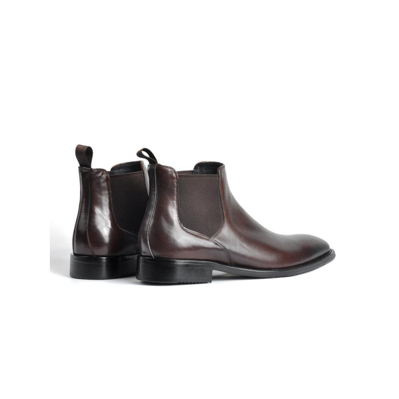 Muške Chelsea cipele od prave kože, ručna izrada, četvrtasti vrh, zimski stil, poslovni formalni stil