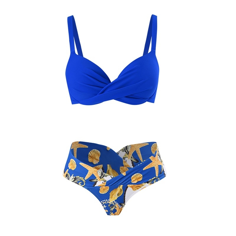 Ženski trodijelni kupaći set s dugim rukavima – poliester, brzo sušenje, visoka elastičnost, jastučić za prsa