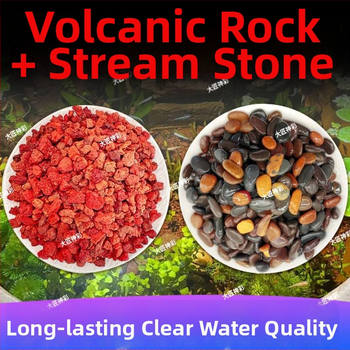 Dekoračný súbor vulkanických kameňov pre akváriá a krajinnú výzdobu so substrátom na dno