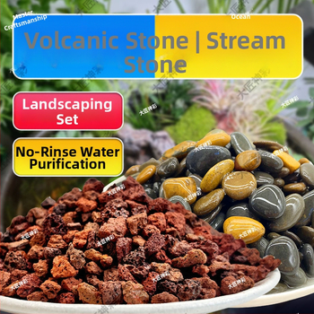 Dekoračný súbor vulkanických kameňov pre akváriá a krajinnú výzdobu so substrátom na dno