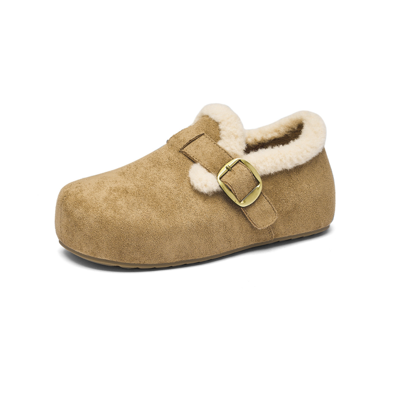 Agsdon Velvet Birkenstock stil zimskih cipela za žene - gornji materijal: platno, ulošak: baršun, unutarnja podstava: umjetni kratki pliš, potplat: TPU, srednja visina peta: 3-5 cm