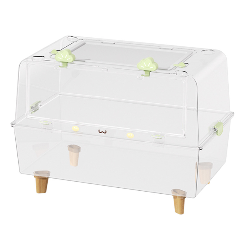 Kavez za hamstera - pravokutnog oblika, plastični, ventiliran i prozračan, jednostavan za čišćenje, prenosiv