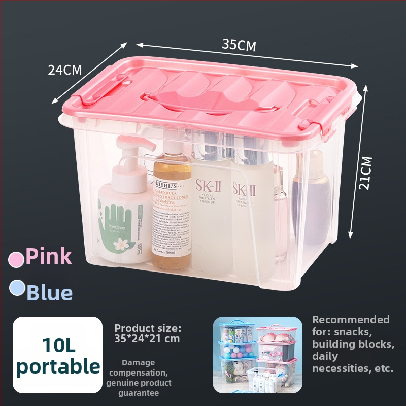 Átlátszó PP tároló doboz kerekekkel, összecsukható, többfunkciós