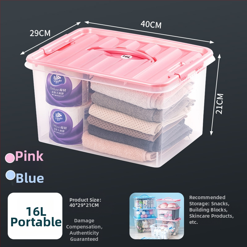 Átlátszó PP tároló doboz kerekekkel, összecsukható, többfunkciós