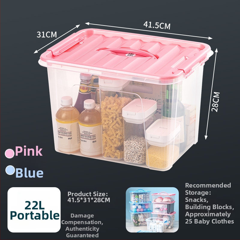 Átlátszó PP tároló doboz kerekekkel, összecsukható, többfunkciós