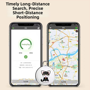 GPS локатор за кучета и котки - ABS, точност на GPS 10 m, батерия тип бутон, тегло 9,7 g