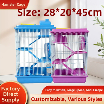 Kavez za hamster s 5 etažama, vila-kastel u stilu, plastični, 28×20×45 cm, unutarnja i vanjska upotreba