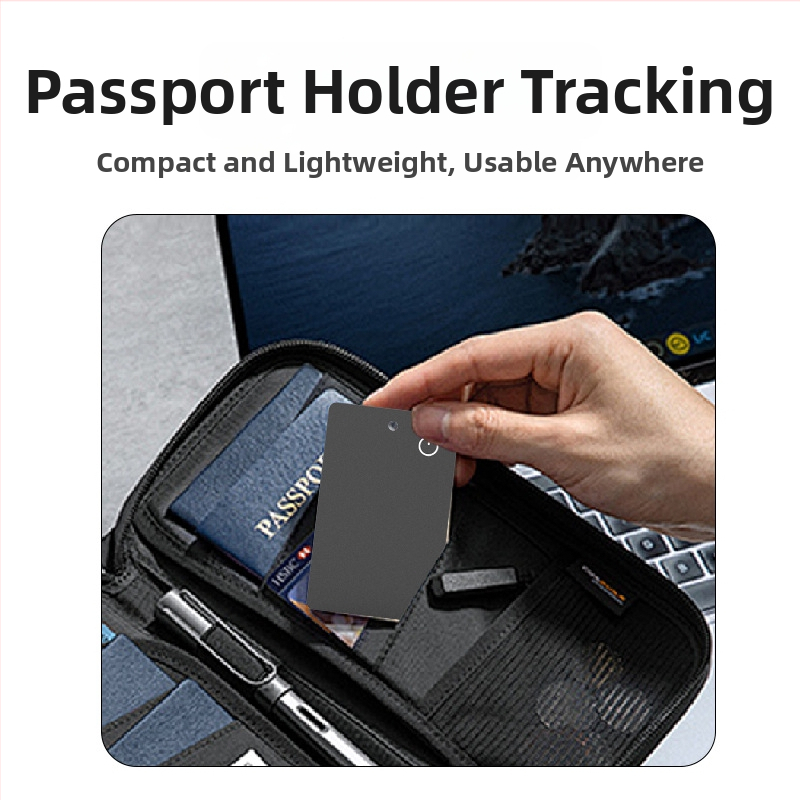 GPS tracker za novčanik protiv gubitka, Bluetooth, bežično punjenje, vodootporan, 120 mAh baterija, ABS materijal