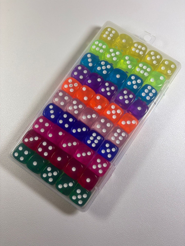 Star Dice akrilne kocke set s zaobljenim kutovima, kutija od 500 komada, prilagodljivo