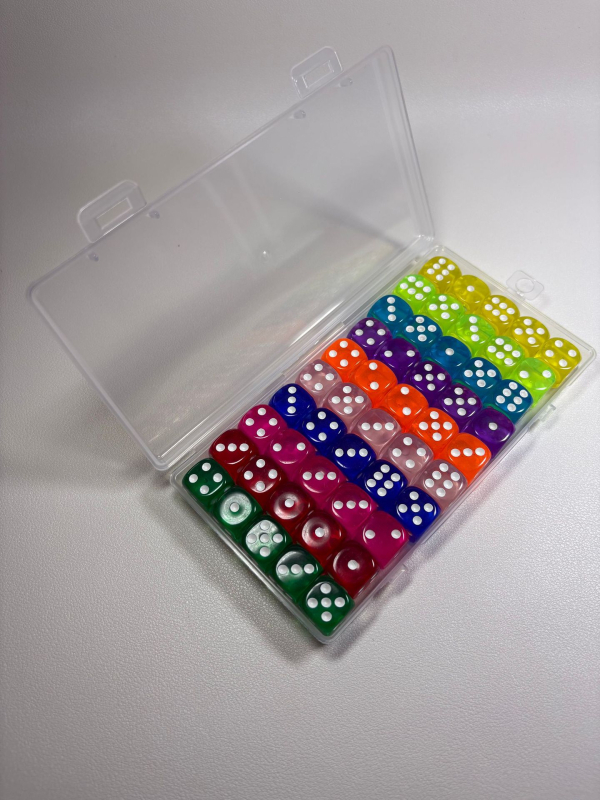 Star Dice akrilne kocke set s zaobljenim kutovima, kutija od 500 komada, prilagodljivo