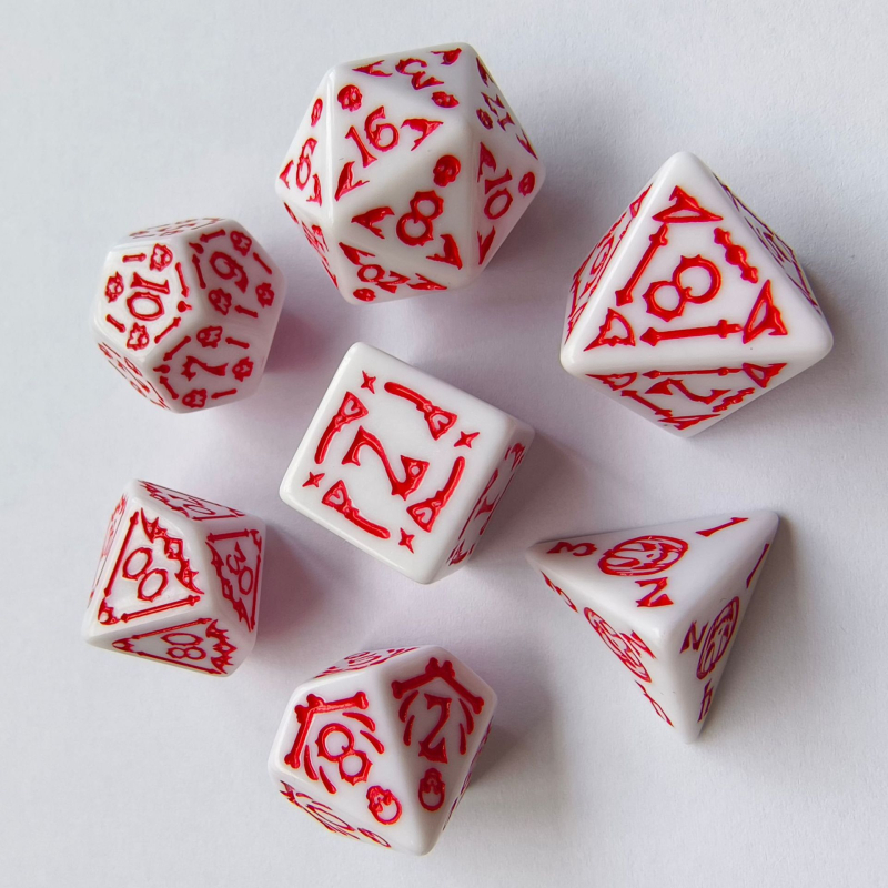 Set od 7 višestranih kockica za D&D sa elementima Noći vještica (akril, zaobljeni kutovi, mogućnost prilagodbe, porijeklo Foshan)