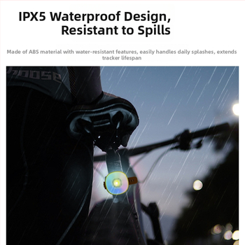 Noćna svjetiljka za kućne ljubimce s locatorom — klips-on, USB-C, baterija 150 mAh, doseg 15 m, PVC/silikon/ABS, zvučnik 70 dB, TX23