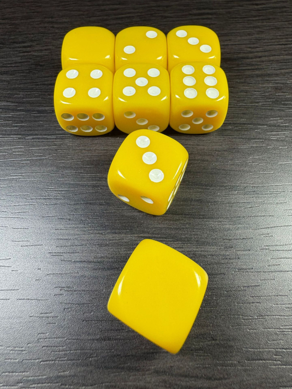 Akrilne kockice s zaobljenim kutovima (Materijal: akril; Brend: Great dice; Pakiranje: 500 komada; Prilagodba dostupna)