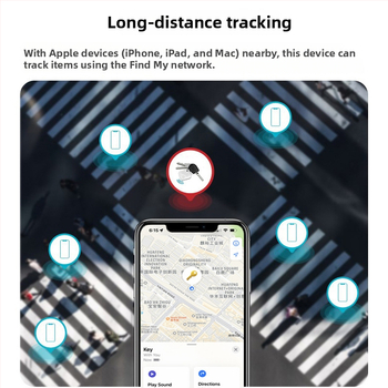 FindMy Sualio Tag Bluetooth tracker za predmete – doseg do 20 m, Bluetooth 5.0, baterija 210 mAh, ABS kućište, težina 9,5 g