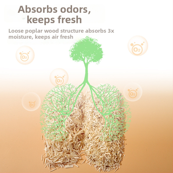 Podloga za hrčka od čvrstog topolovog drveta za obogaćivanje krajolika i kopanje rupa; pogodno za Totoro; Marka: Home small pet