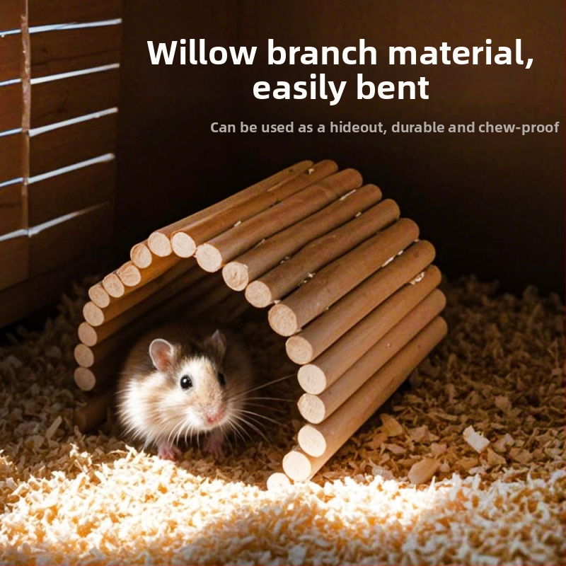 Set igračaka za hamstere: tunel od vrbovih grana, gnijezdo, ljuljačka, hamak, ljestve i ograda; za Totoro; porijeklo Zhejiang; marka Pet taro