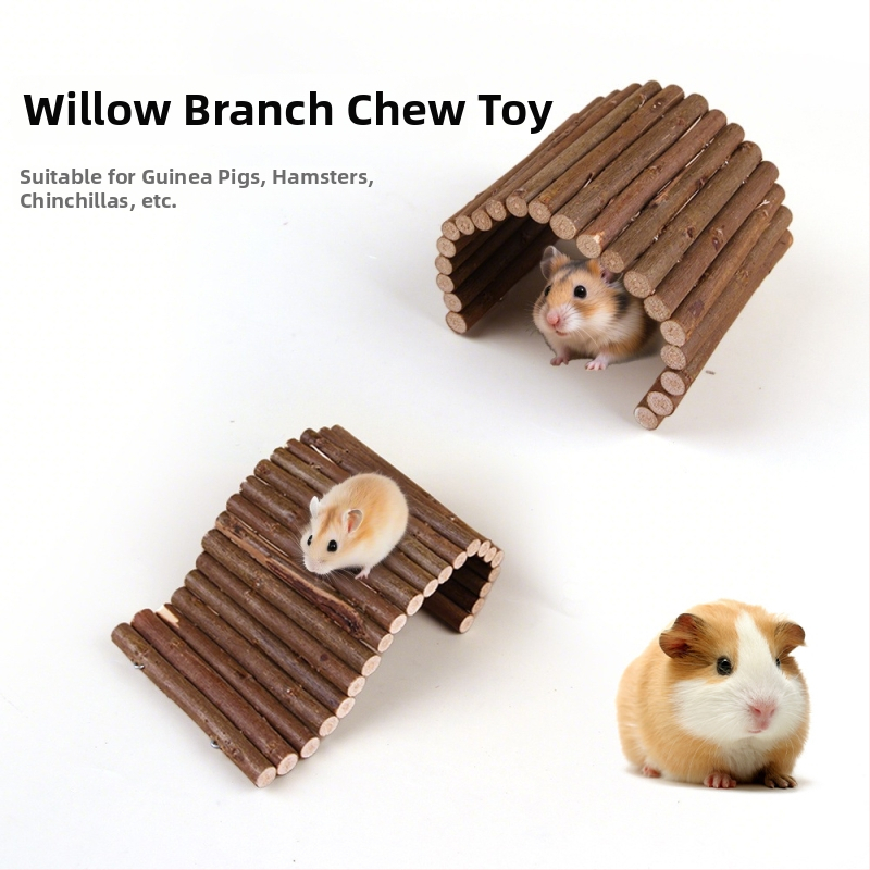 Set igračaka za hamstere: tunel od vrbovih grana, gnijezdo, ljuljačka, hamak, ljestve i ograda; za Totoro; porijeklo Zhejiang; marka Pet taro