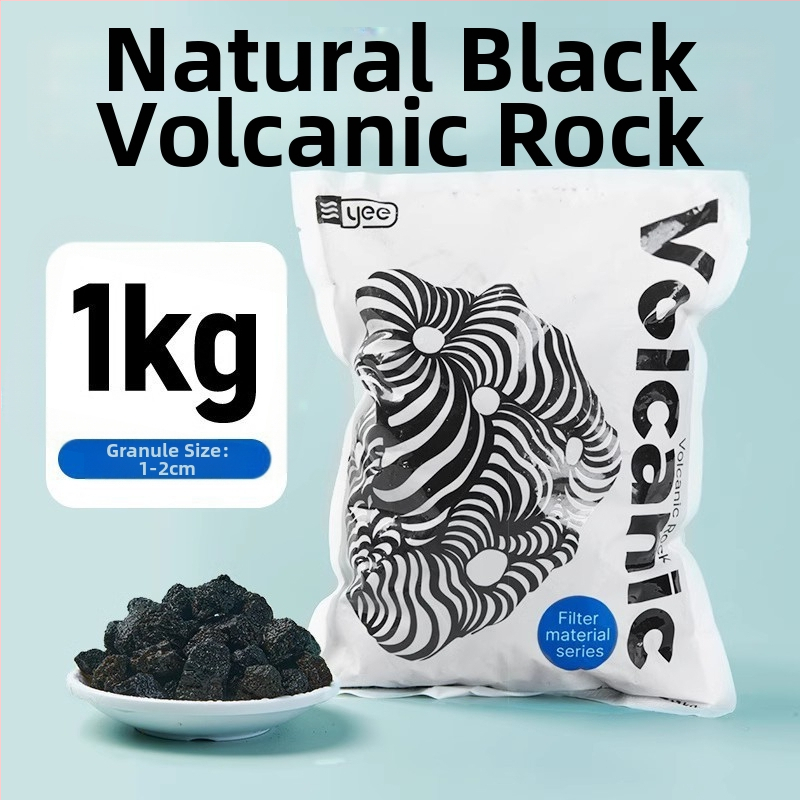Crni vulkanski kamen i mješavina kvarc pijeska za ukrašavanje akvarija s keramzitom, 1 kg, marka YEE