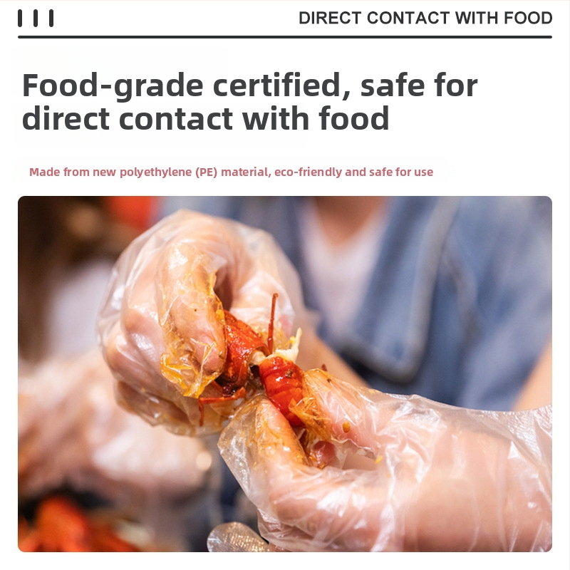 Jednorázové rukavice z PE fólie, potravinárska kvalita, extra hrubé, pre kuchyňu a catering