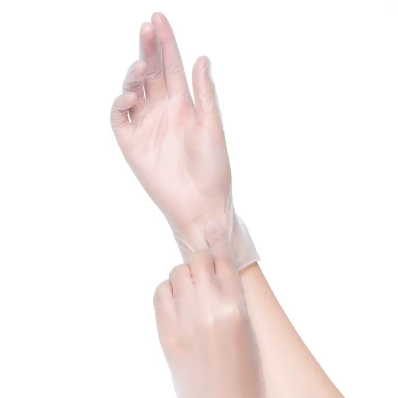 Jednokratne PVC rukavice, prehrambene kvalitete, prozirne, debljine 0,05–0,1 mm, otporne na prašinu.