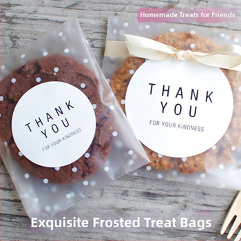 Pungă autoadezivă mat-transparente cu model puncte pentru bijuterii, fursecuri și bomboane - imprimare offset, personalizabilă, origine: Jinhua, Zhejiang