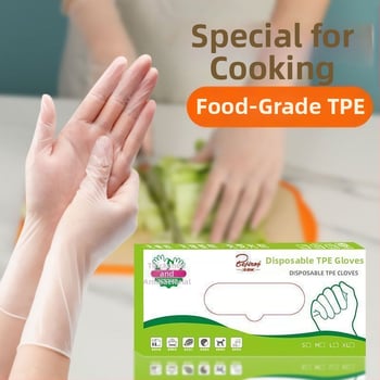 Potravinárske jednorázové rukavice, priehľadné a hrubšie, pre catering a domáce použitie