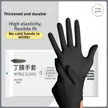 Nitrilové jednorázové rukavice, hrubšie, potravinárske triedy – odolné voči olejom a vode