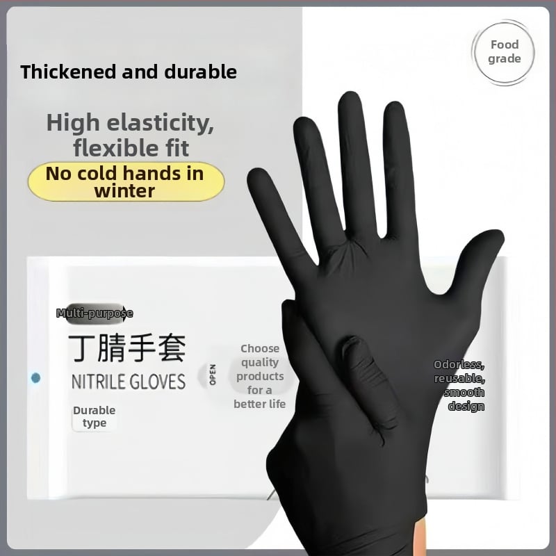 Nitrilové jednorázové rukavice, hrubšie, potravinárske triedy – odolné voči olejom a vode